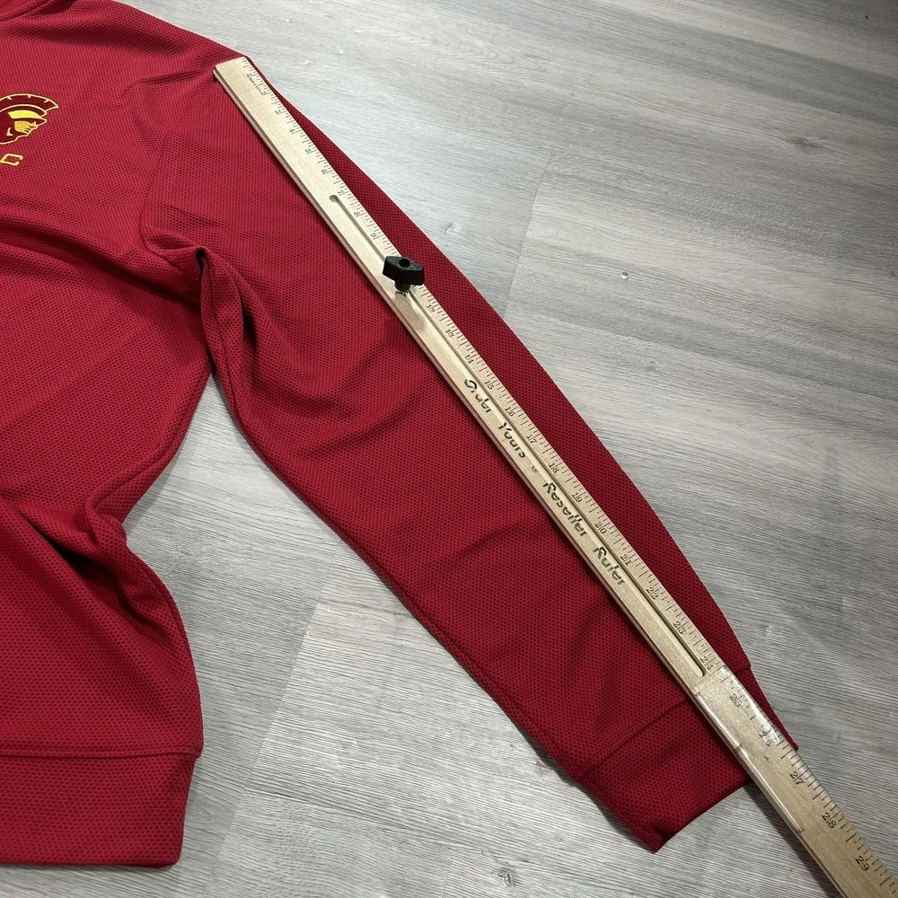 NEW USC Trojans Shirt Mens 2XL Red NCAA Football Champion Quarter‎ Zip Pullover